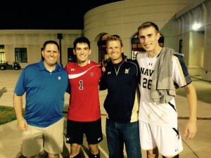 Mid-Atlantic - Kirby on the far left Navy Soccer and Billy Hurley