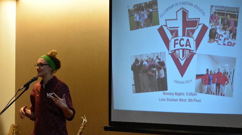 Cara speaking at Huddle