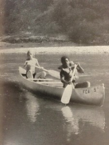 Campers enjoy a 10-mile canoe trip down Sugar Creek.