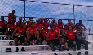 Members of the North Lawndale football team.