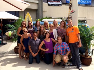 Cori (first row, center) and fellow interns outside their home church.