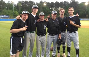 Sparks and teammates celebrate their regional win this past spring.