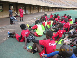 Nambawa speaking to Uganda's Victorius Football Club.