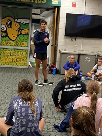 Speaking at camp Speaking at camp