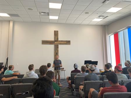 Speaking at FCA Hockey Pro Camp
