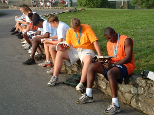 Quiet time for campers at Black Mountain in 2007.