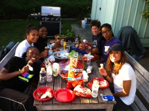 Greater Seattle FCA's Shanna Zolman (top, right) meets and interacts with student-athletes regularly to pour into their faith journeys.